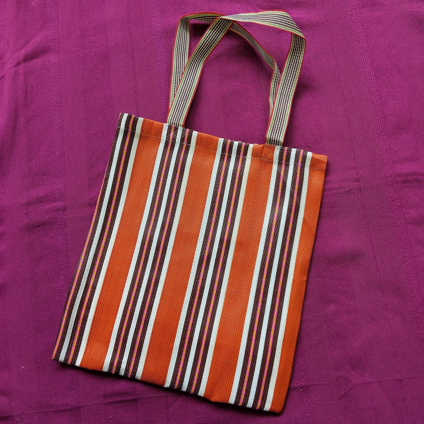 Vintage Stripe Style Recycled Tote Bag