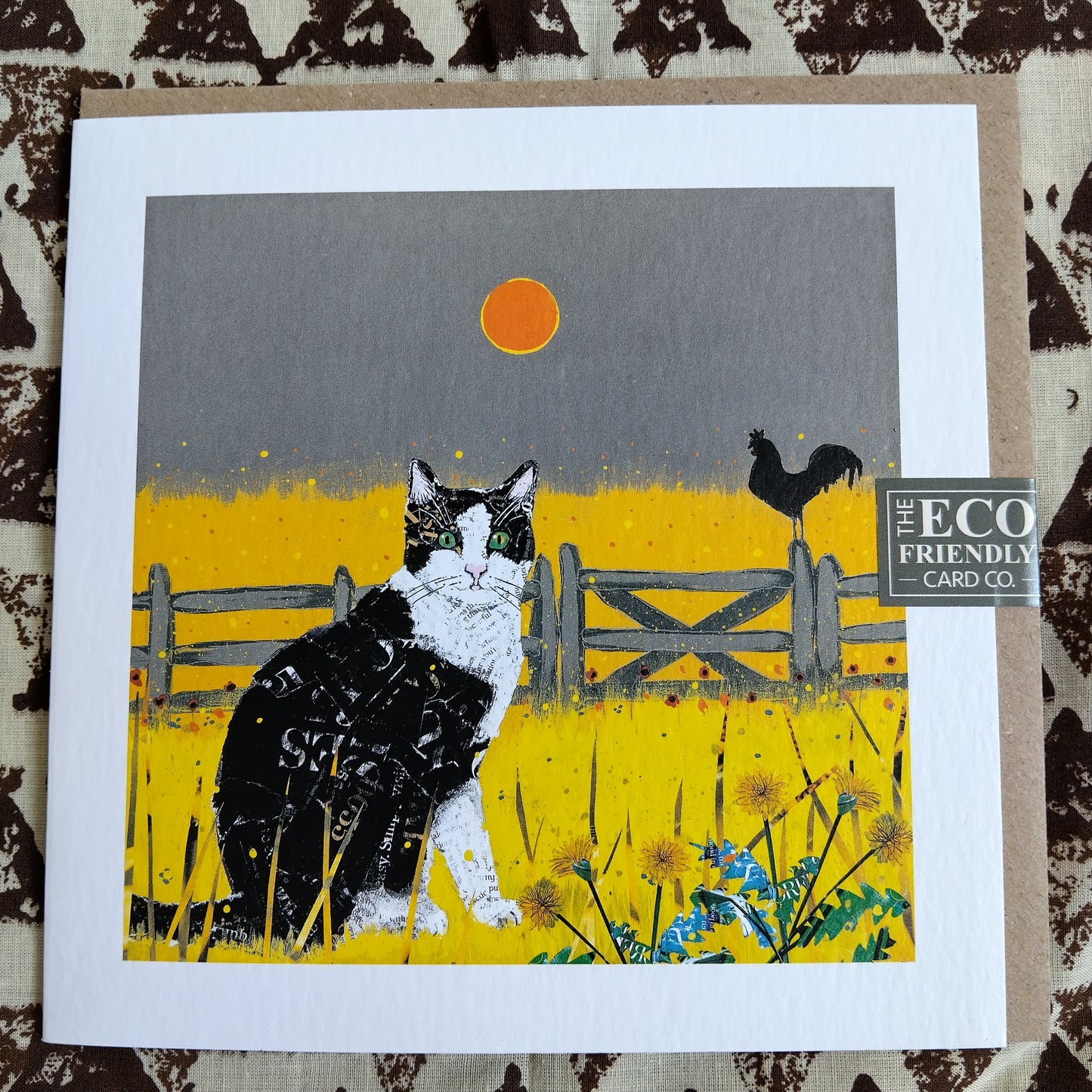 The Eco-Friendly Card Co 'Farm Cat' Greetings Card - Blank