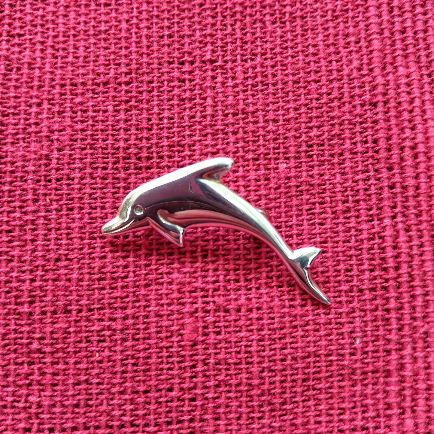 925 Sterling Silver Dolphin Brooch