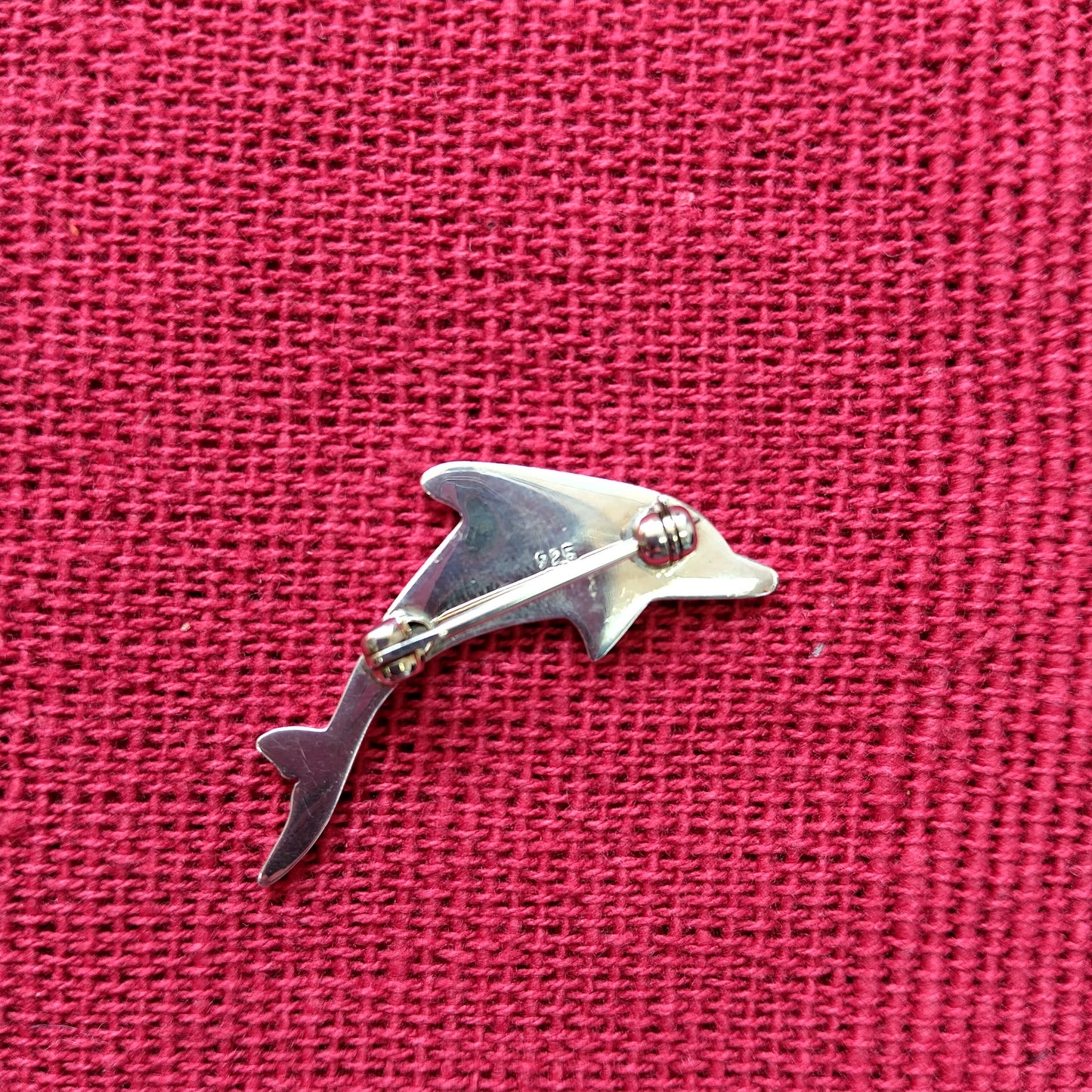 925 Sterling Silver Dolphin Brooch