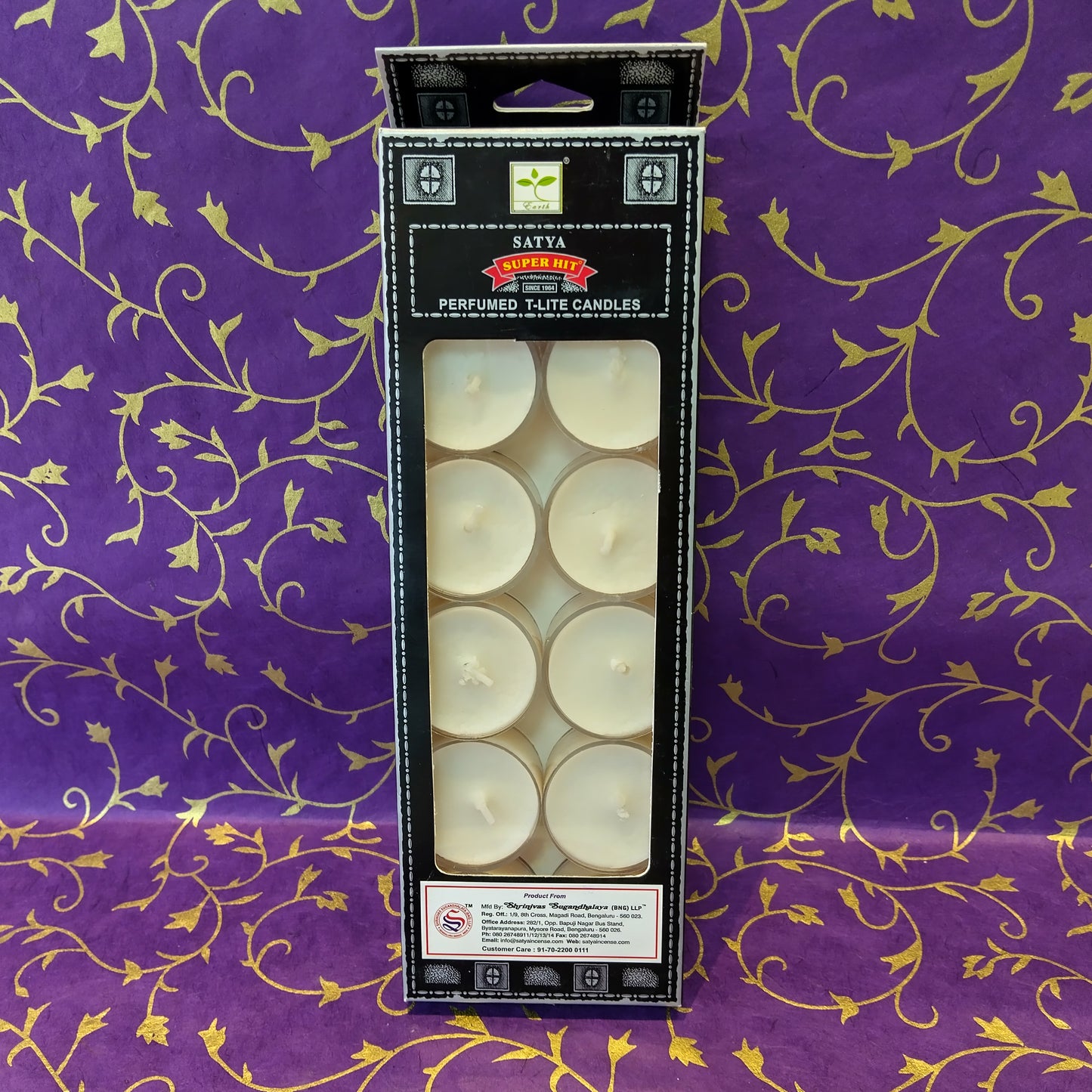 12 Pack of Satya Super Hit Perfumed Tea-Light Candles