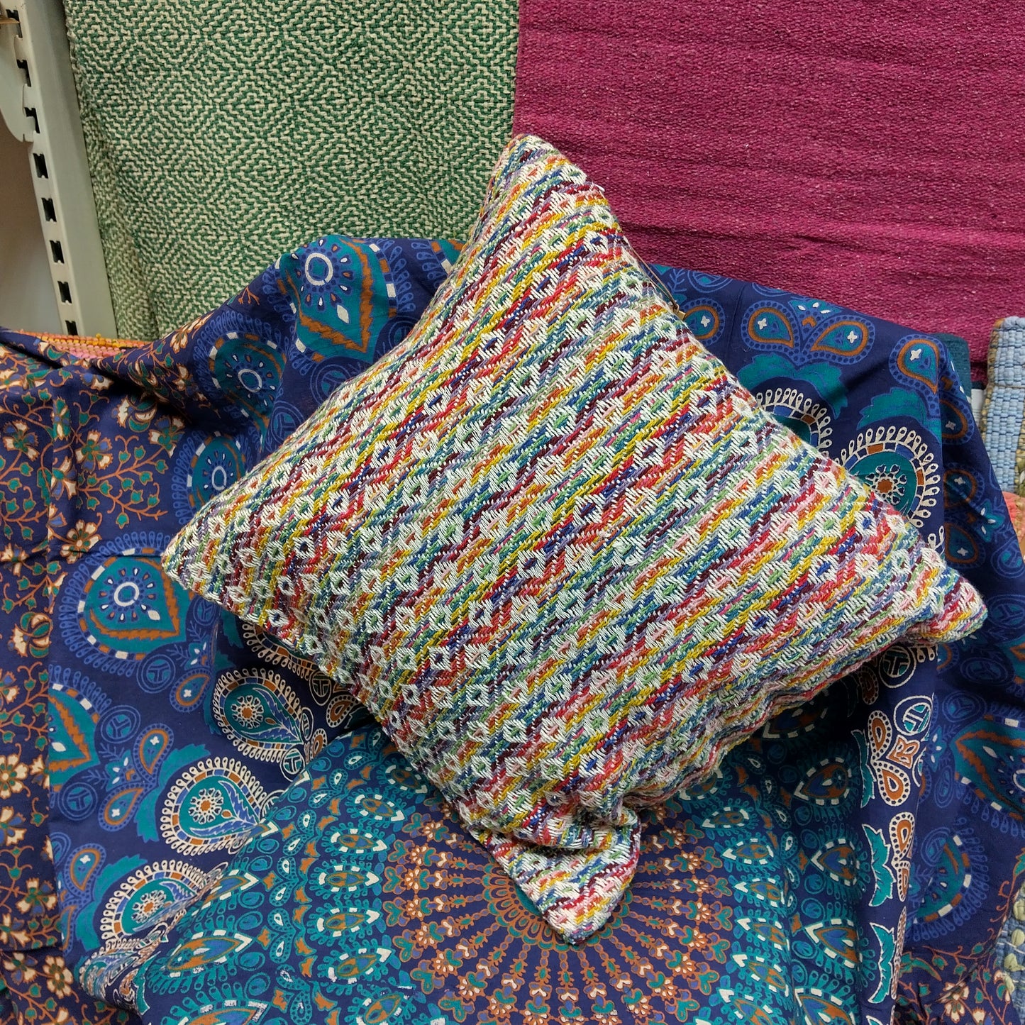 Recycled Cotton Blend Woven Cushion Cover