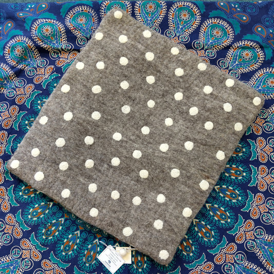 Felted Wool Spotty Cushion Cover