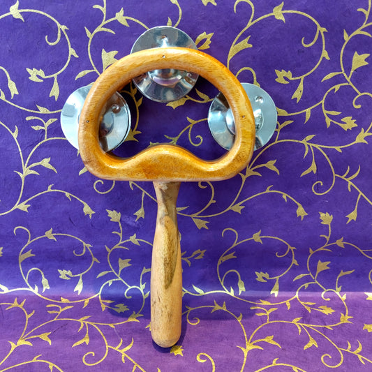 Hand Tambourine with Handle